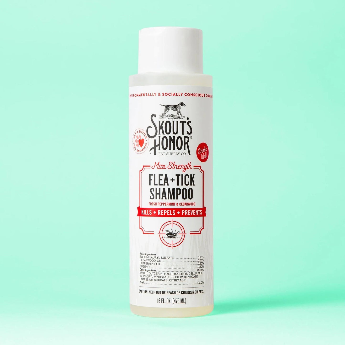 flea + tick shampoo, 16oz