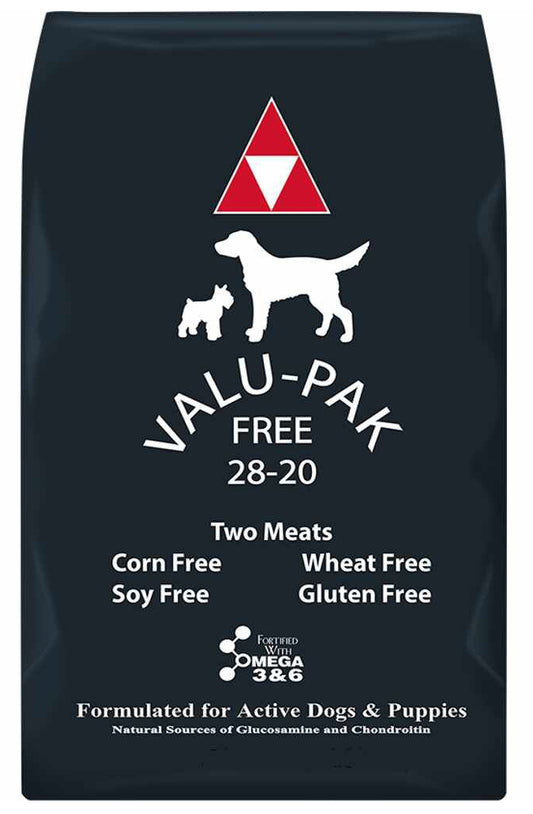 Valu-Pak Free 28-20 Dog Food (Black Bag), 20lb