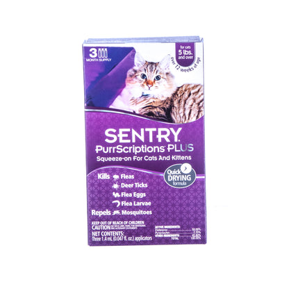 PurrScriptions PLUS Squeeze-On 3mo Over 5lbs 3/pk