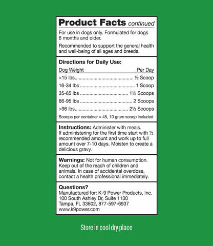K9 Power Total K9, 1 lb
