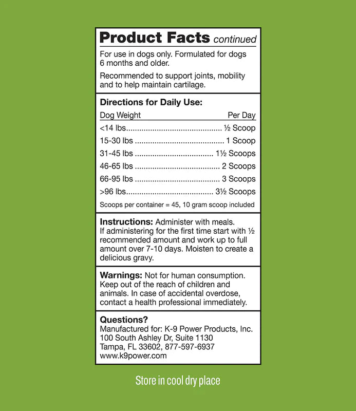 k9 power joint strong, 1 lb