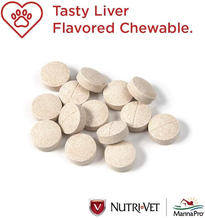nutri-vet hip & joint regular strength chewables for dogs, liver, 180 count