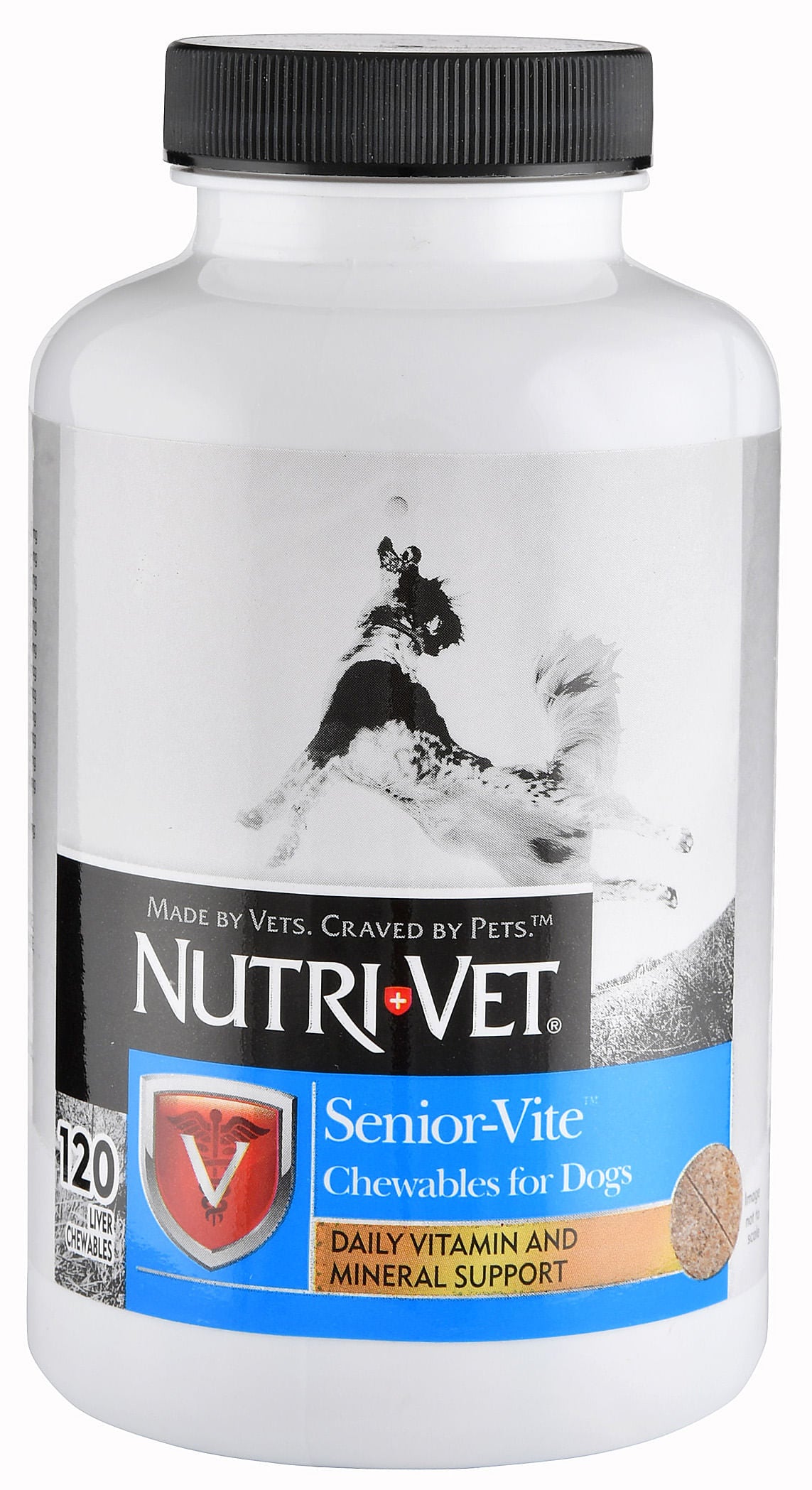 nutri-vet senior-vite chewables for dogs, 120 count
