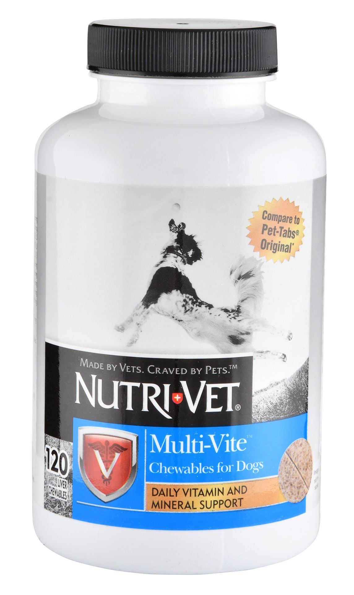 nutri-vet multi-vite chewables for dogs, liver, 120 count