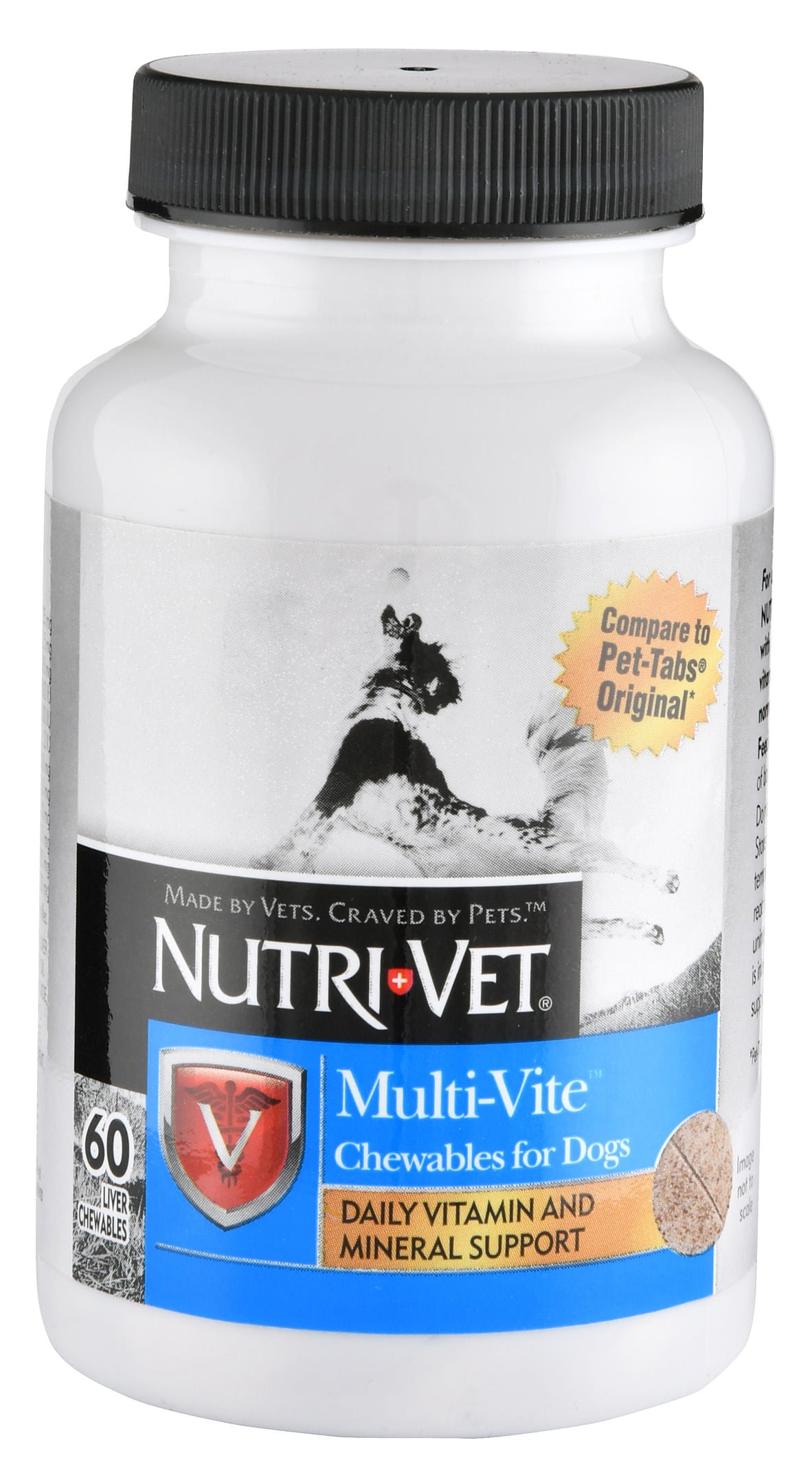 nutri-vet multi-vite chewables for dogs, liver, 60 count