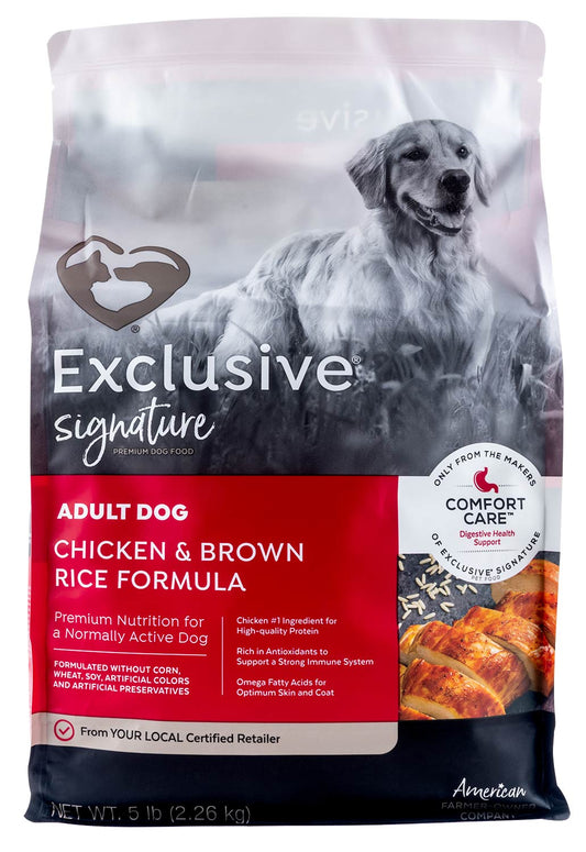 Purina Exclusive Adult Dog Food, Chicken/Brown Rice, 5 lb