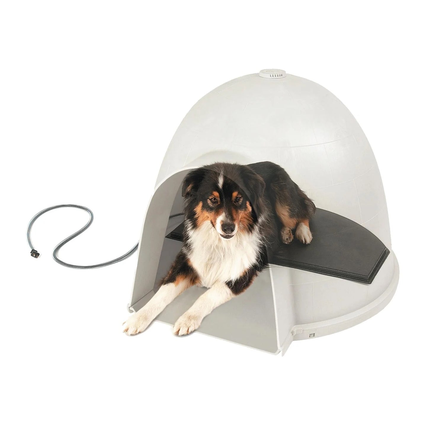 k&h pet products lectro-kennel igloo style outdoor heated pad black medium 15 x 24 inches (4c ffp)