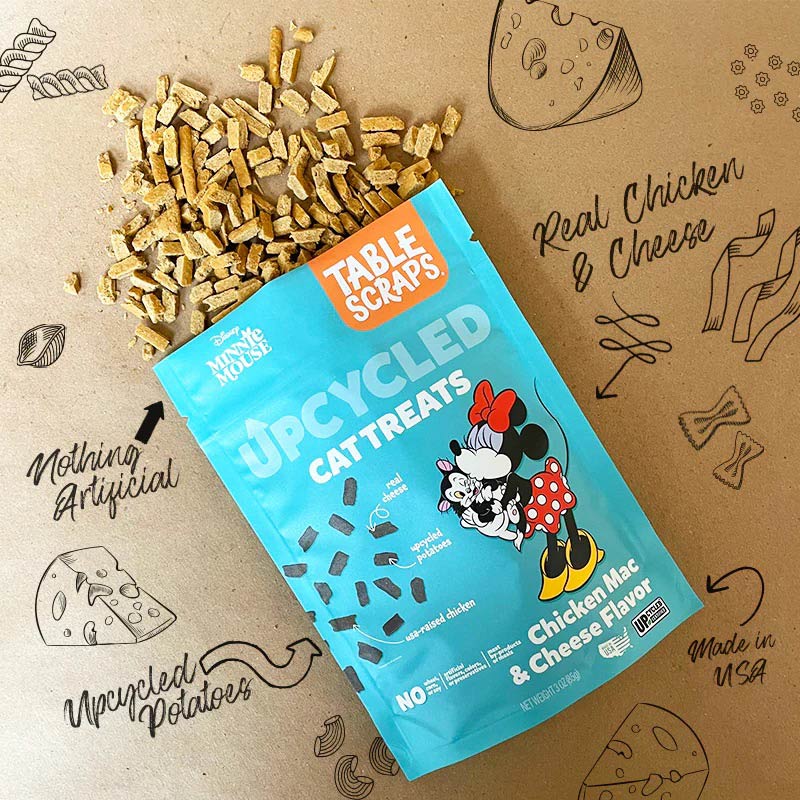 disney table scraps chicken mac & cheese flavor cat treats, 3oz