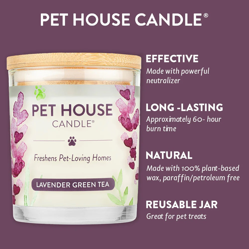 9oz candle, lavender green tea