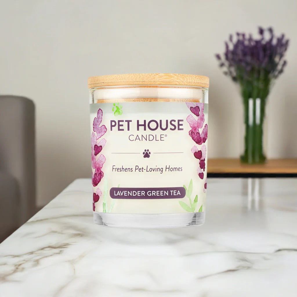 9oz candle, lavender green tea