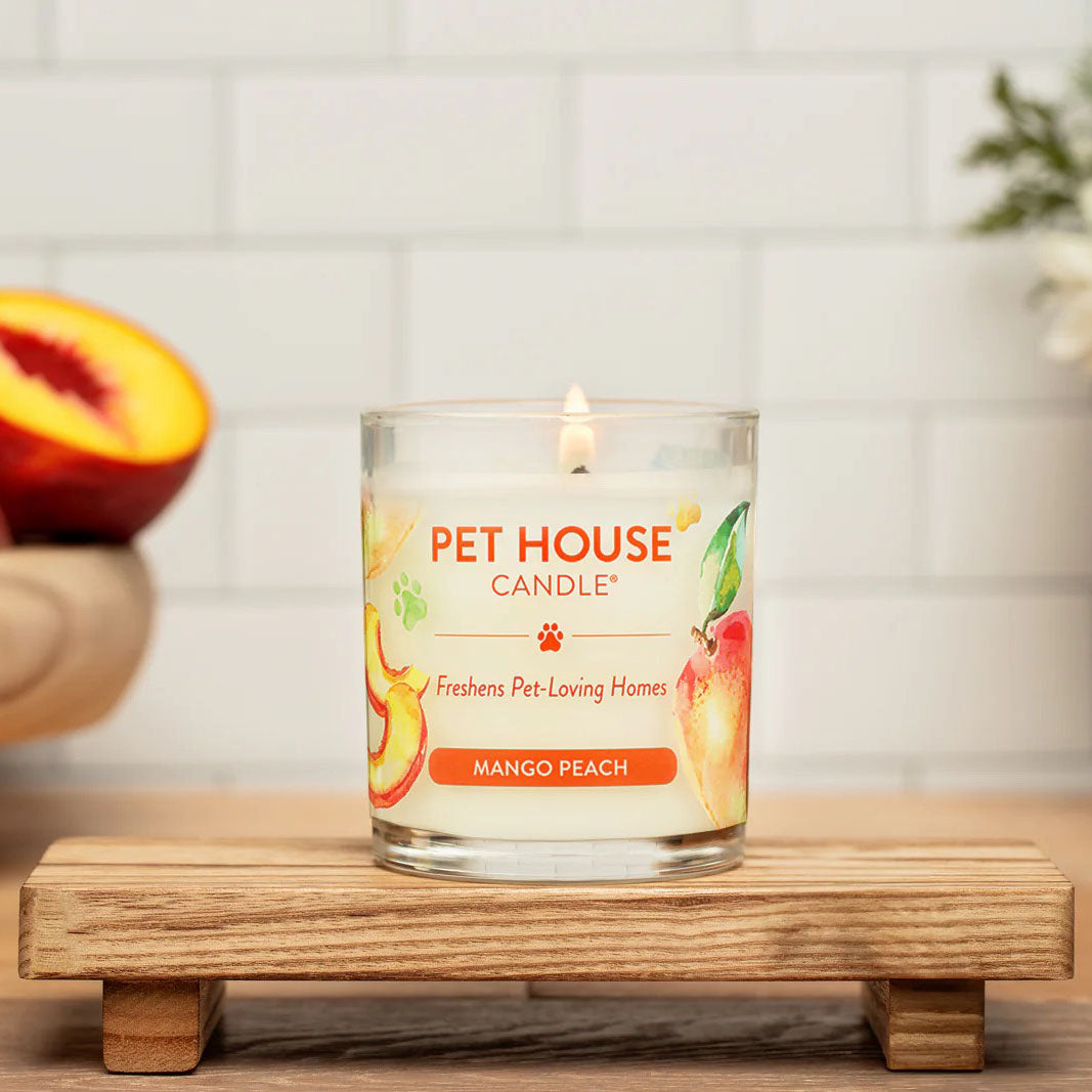 9oz candle, mango peach
