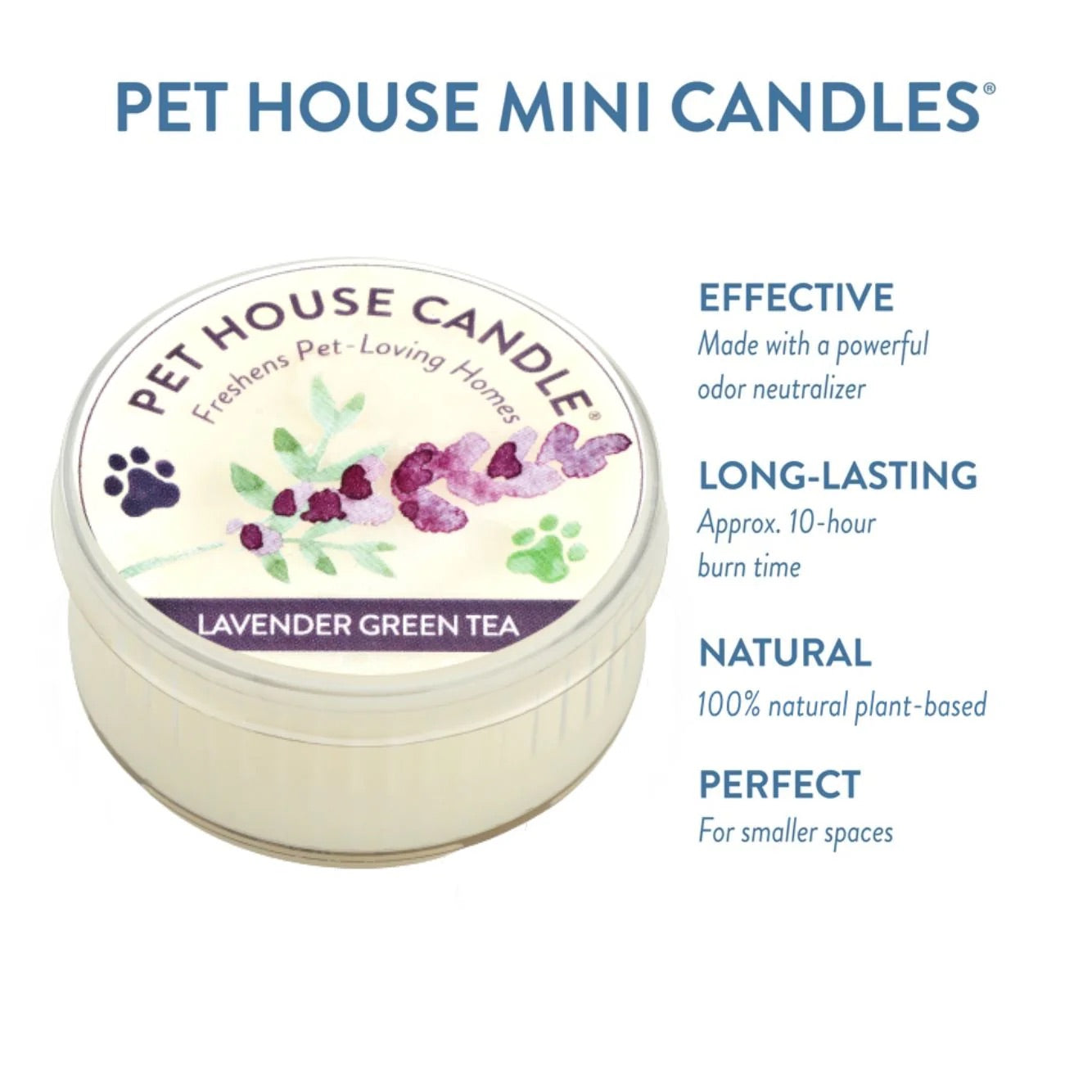 mini candle, lavender green tea