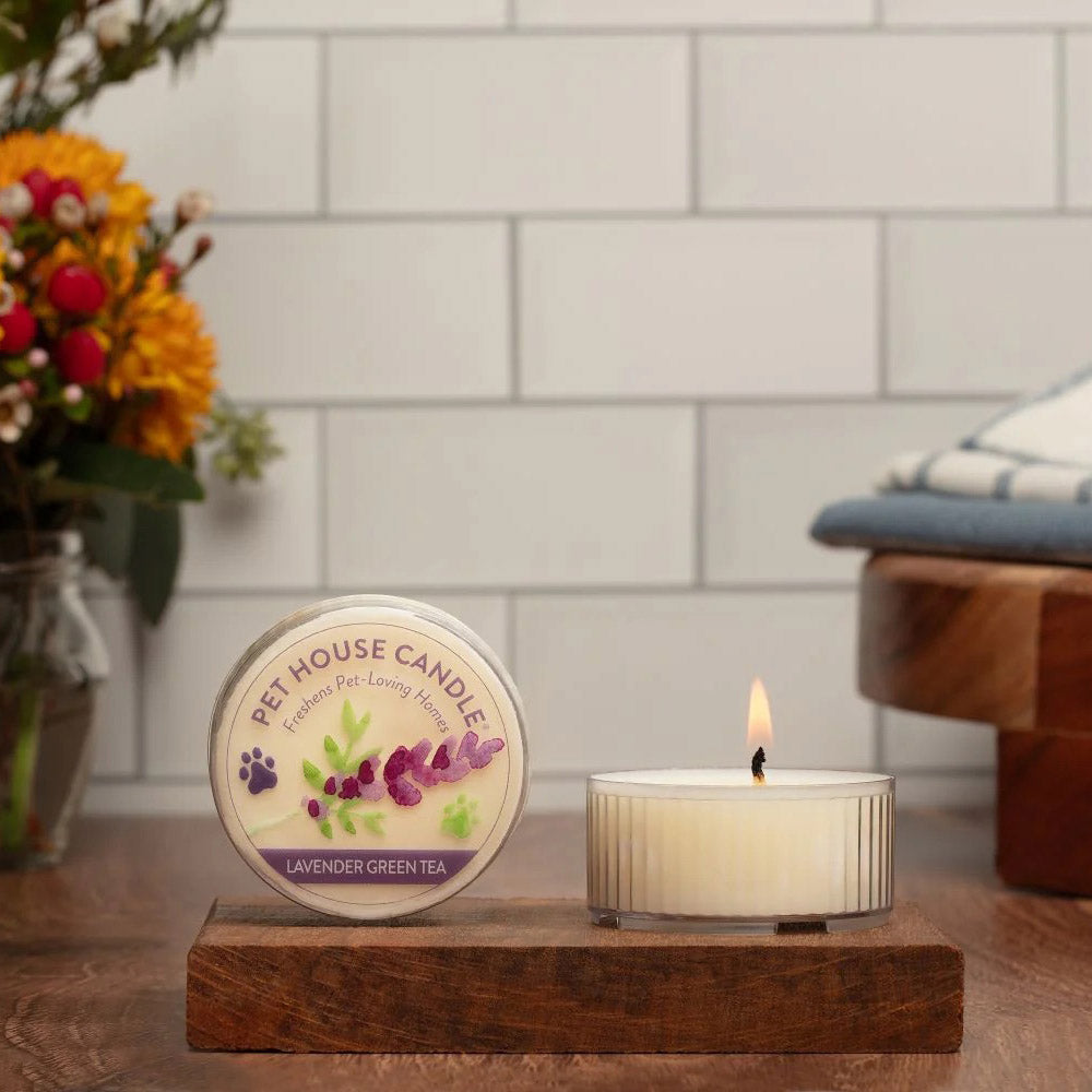 mini candle, lavender green tea