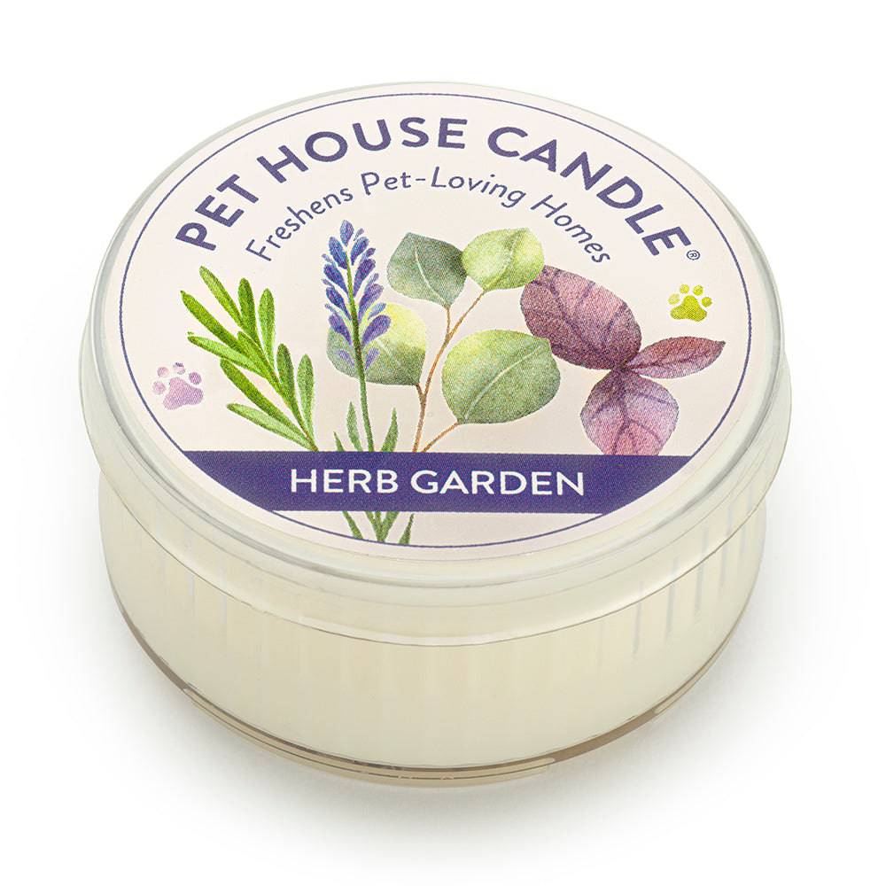 mini candle, herb garden