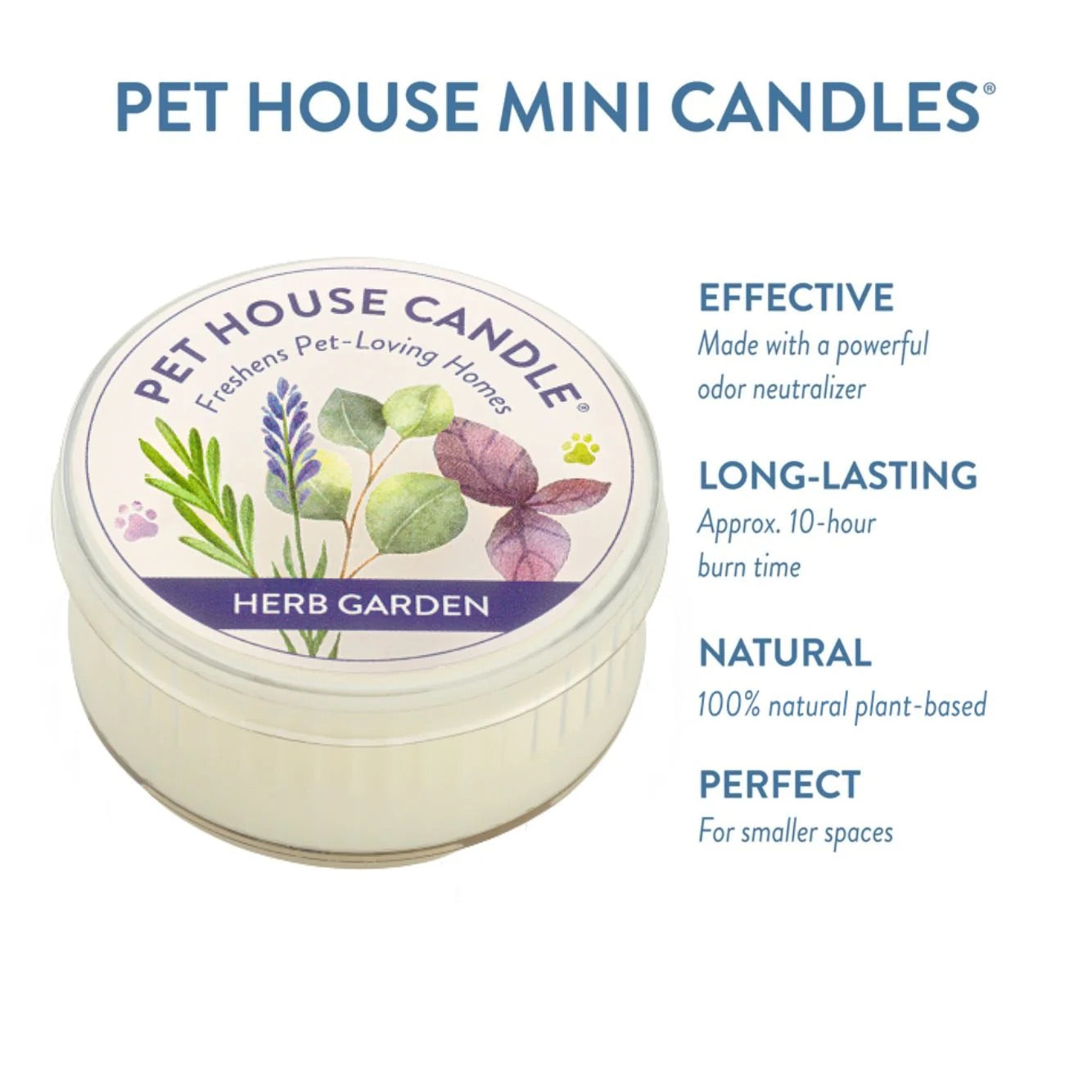 mini candle, herb garden