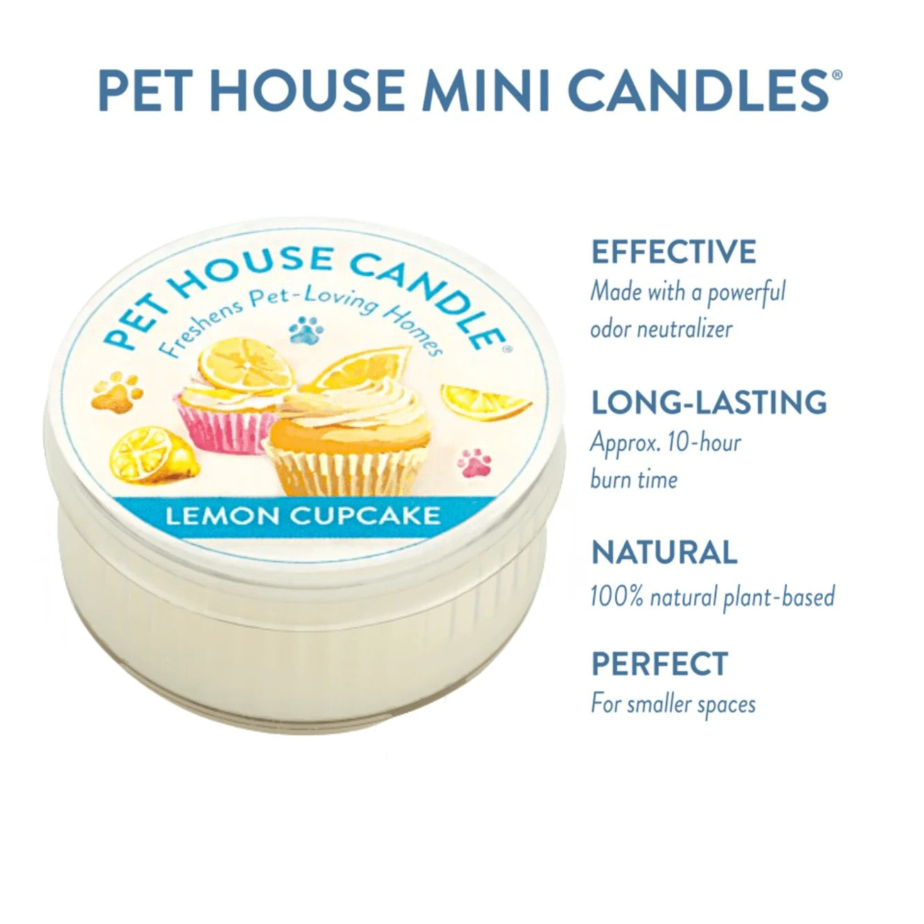 mini candle, lemon cupcake