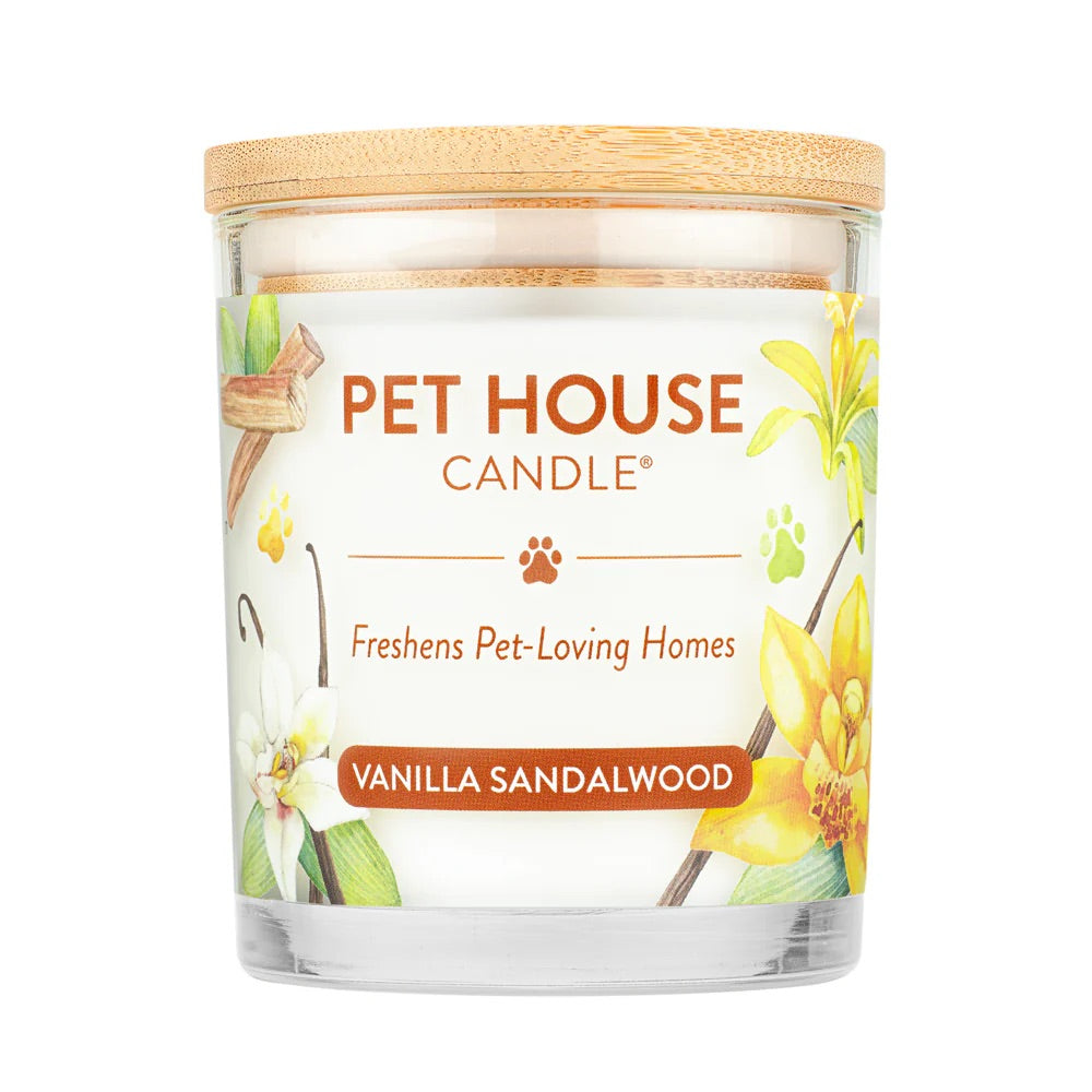 9oz candle, vanilla sandalwood