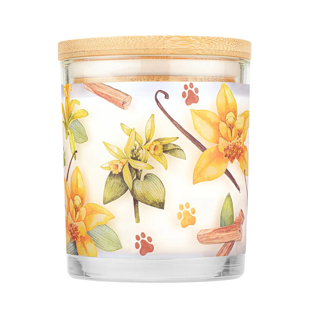 9oz candle, vanilla sandalwood