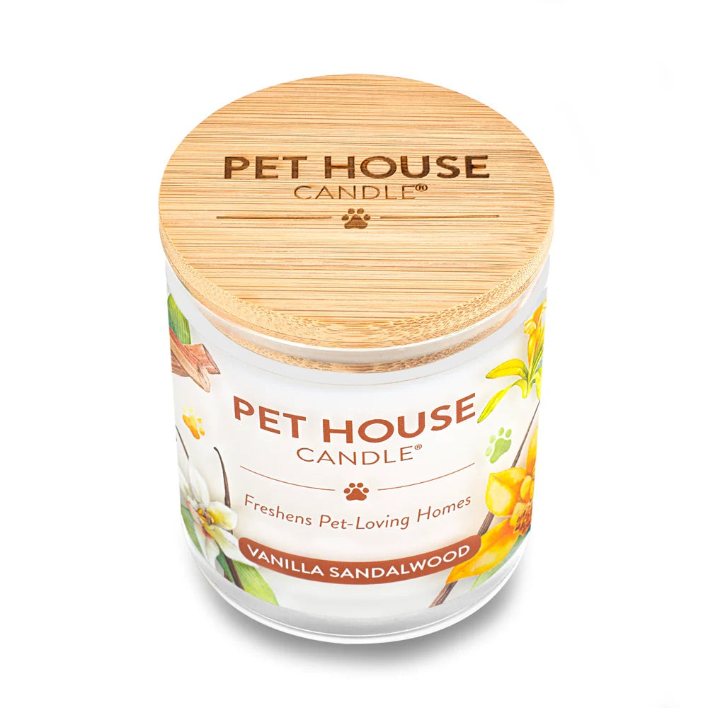 9oz candle, vanilla sandalwood