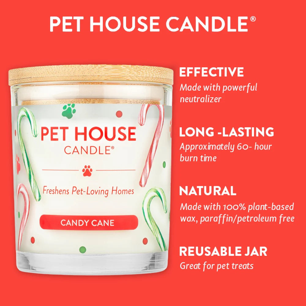 9oz candle, candy cane