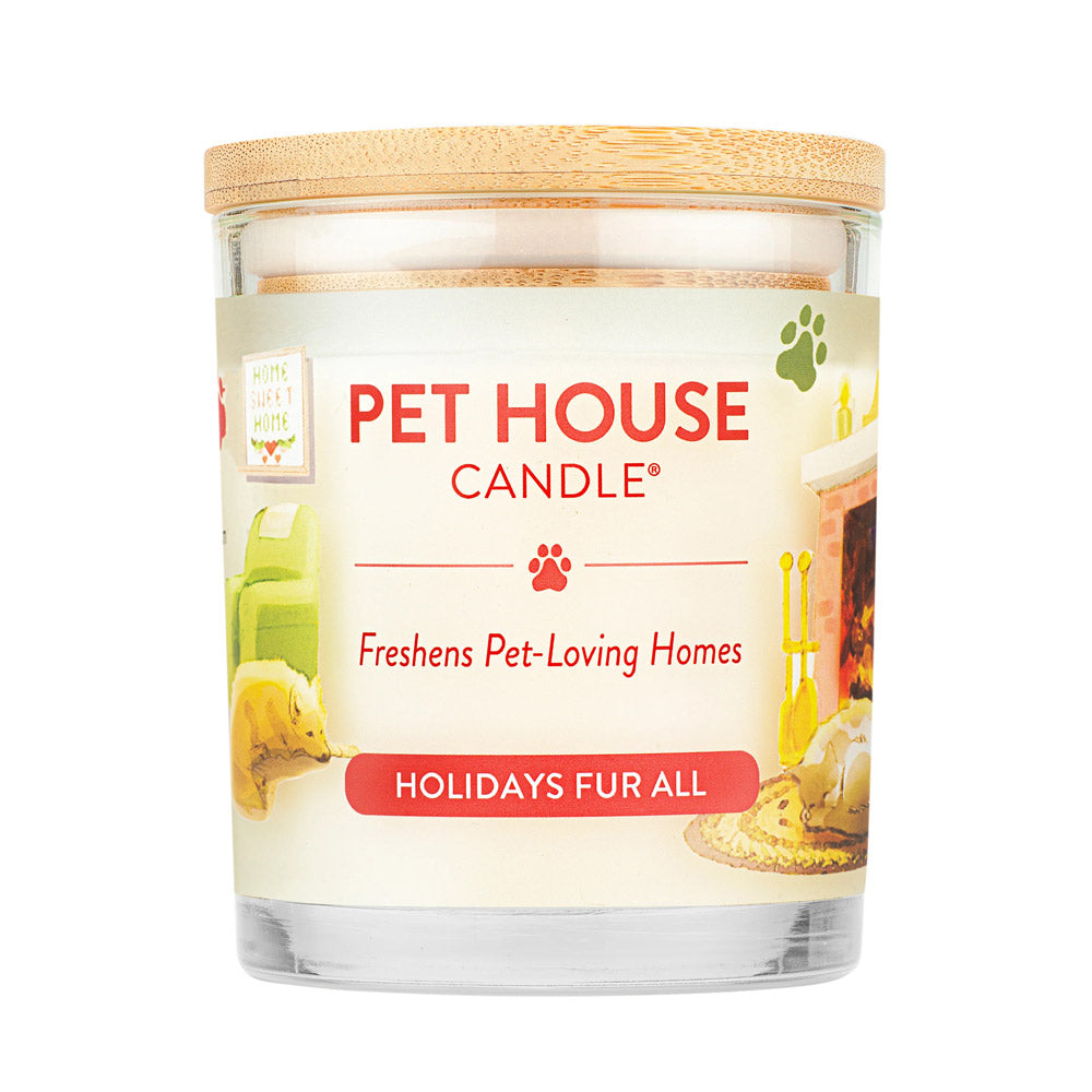 9oz candle, holiday fur all