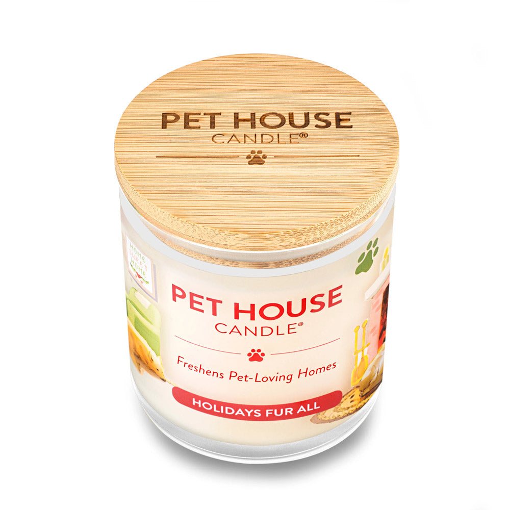 9oz candle, holiday fur all