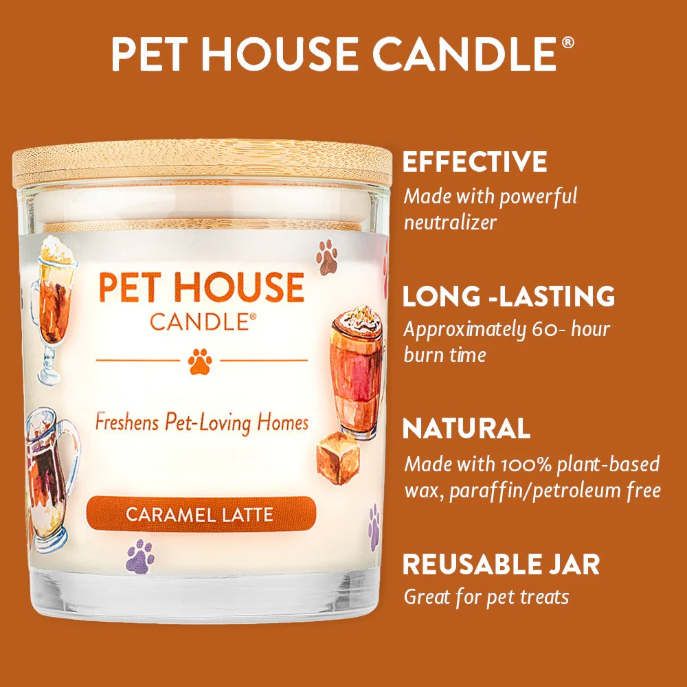 9oz candle, caramel latte