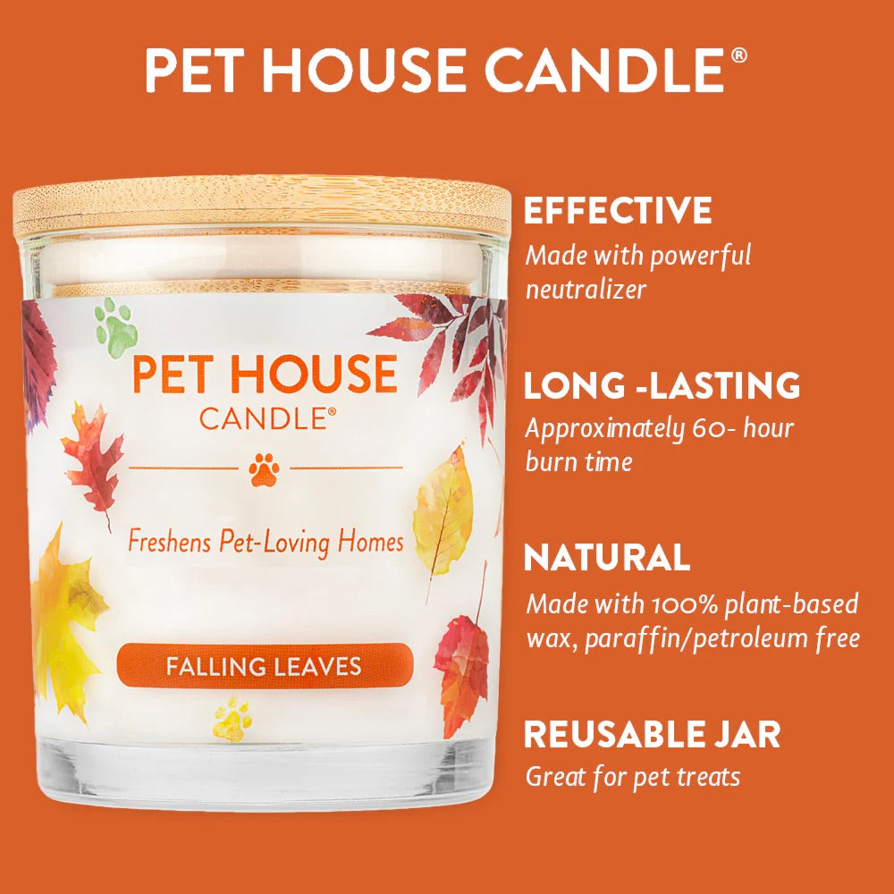 9oz candle, falling leaves