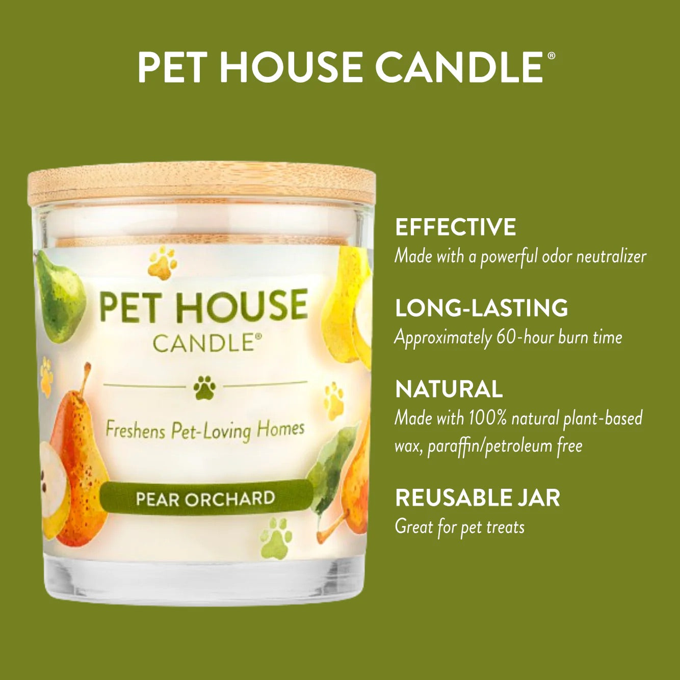 9oz candle, pear orchard