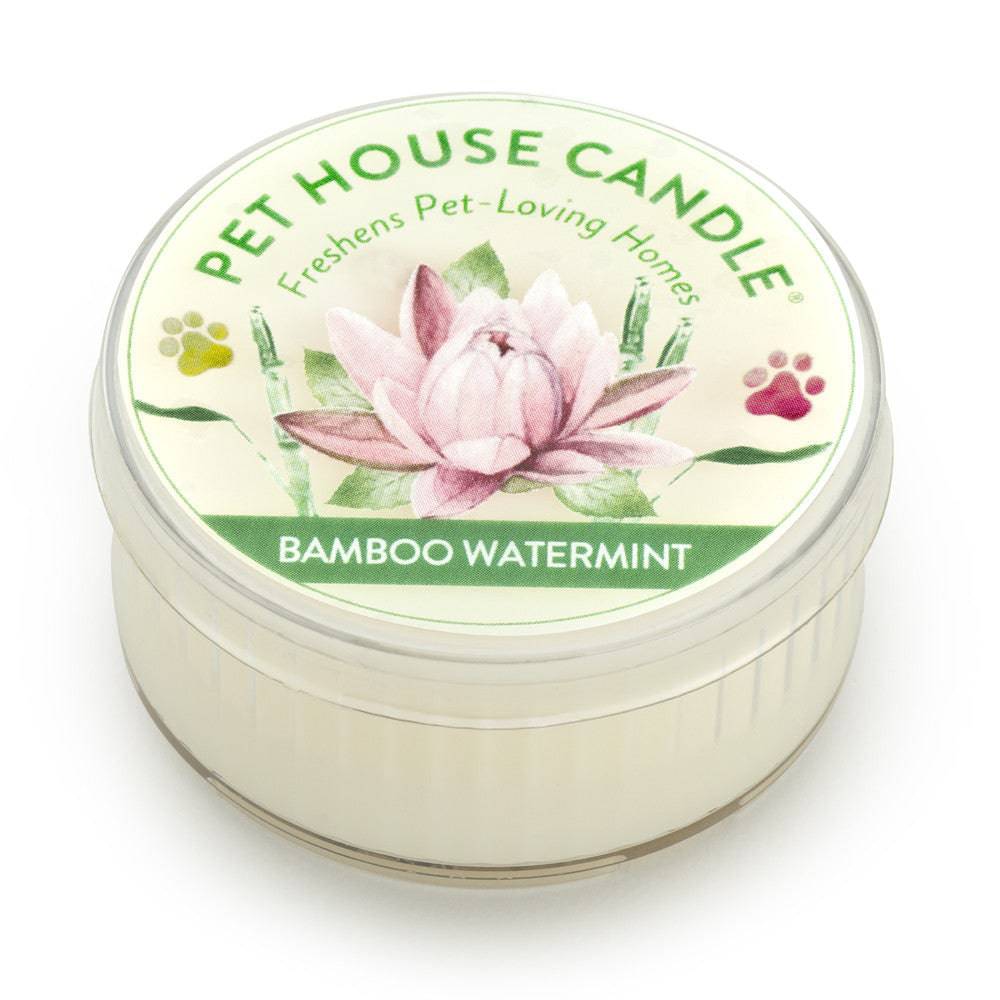 mini candle, bamboo watermint