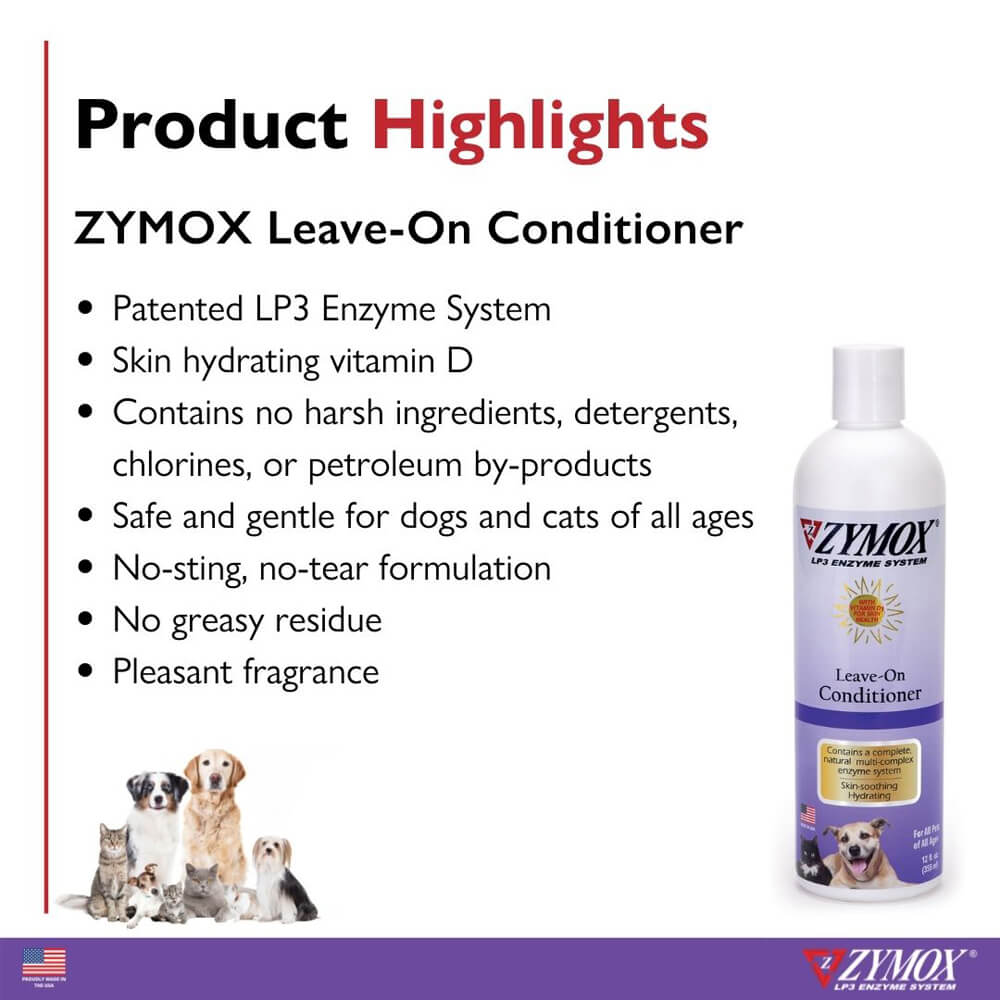 zymox leave-on conditioner, 12 oz