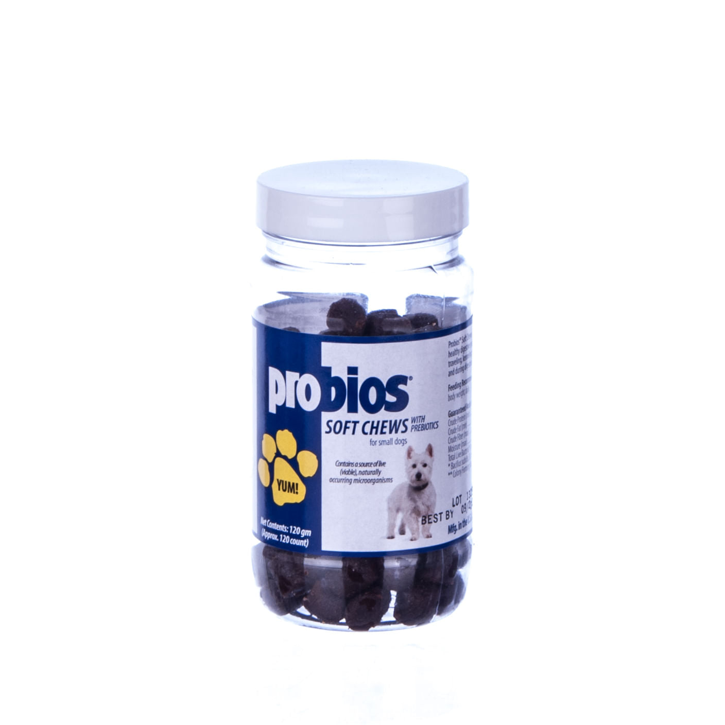 probios canine soft chews - small dogs - 120 count