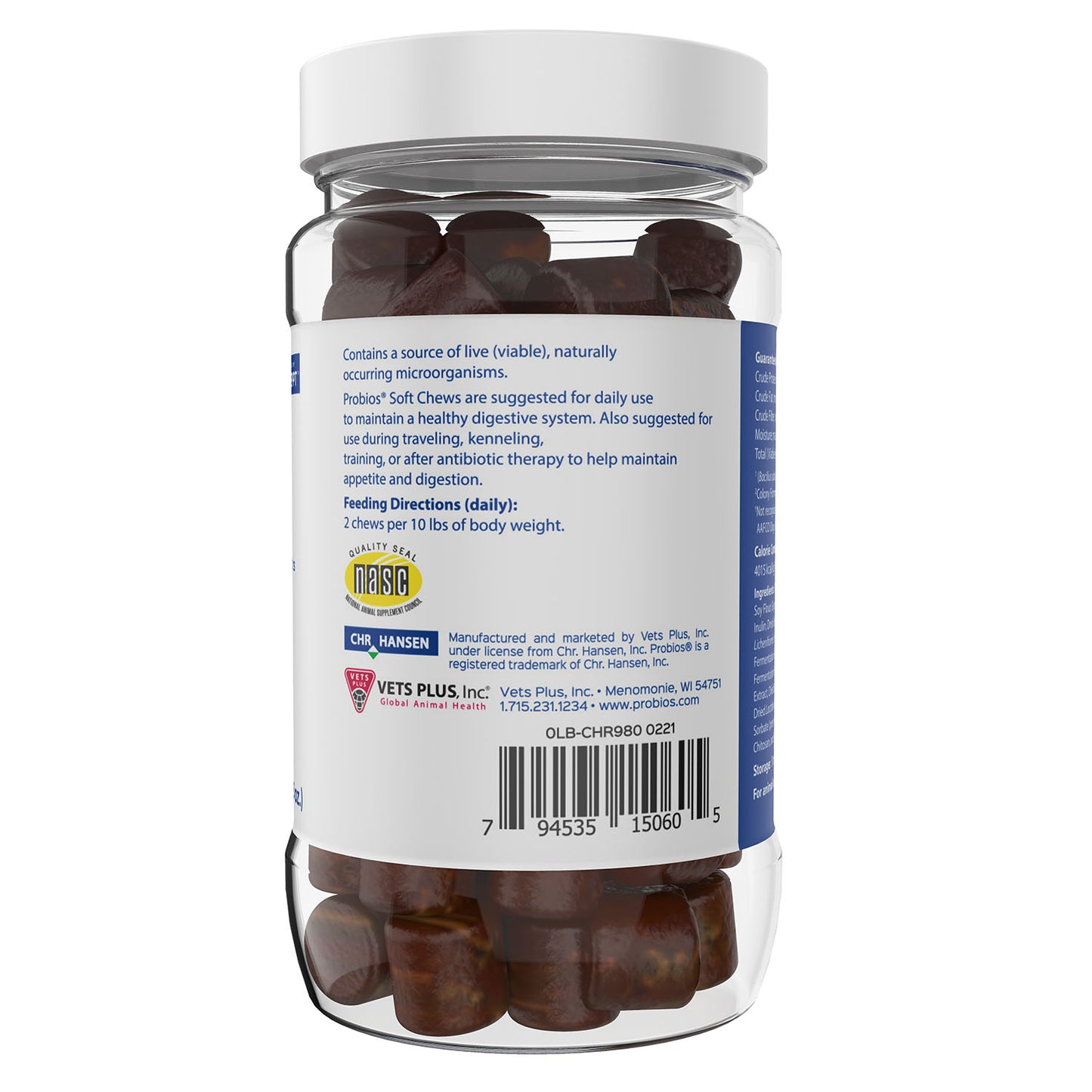 probios canine soft chews - small dogs - 120 count