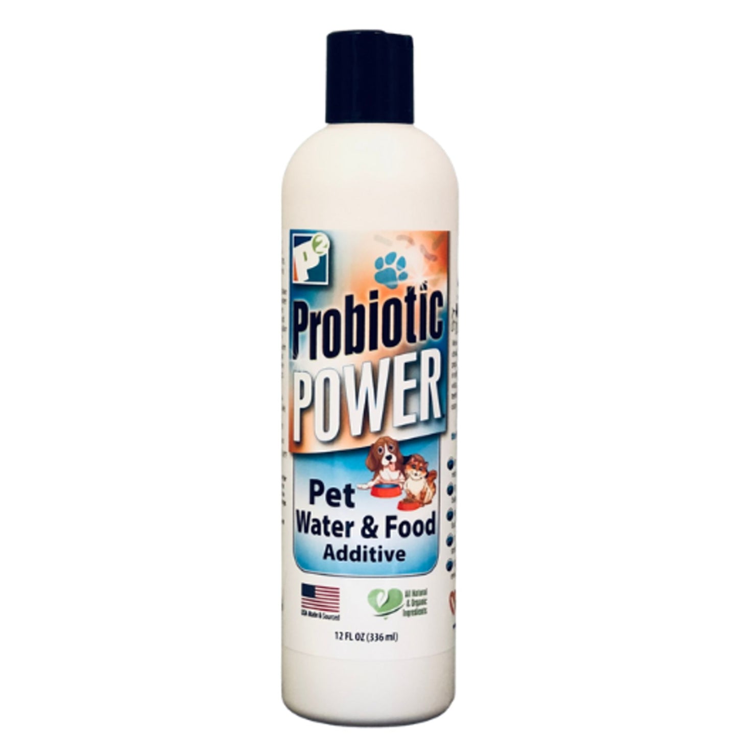probiotic power pet water and food additive for dogs, cats, horse, reptiles & birds – supports balanced digestion, immune health, nutrient absorption, plaque reduction & energy boost – 12 oz