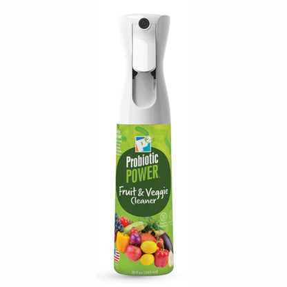 P2 Probiotic Power Fruit & Veggie Cleaner Spray, Produce Wash for Fruits, Vegetables, Herbs & Greens, Probiotic Enzyme & Coconut Based Food Cleaner for Meal Prep, Kitchen Use, 10 oz