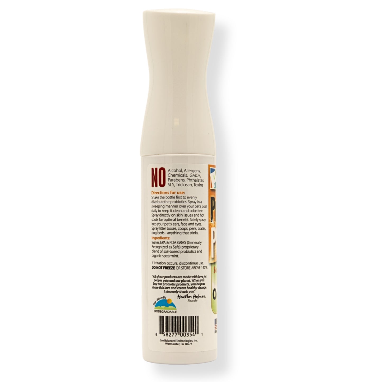 p2 probiotic power pet odor & itch spray – dog, cat, puppy, kitten grooming spray, deodorizer, litter box freshener, hot spot spray, coat, bedding, kennel, carrier, travel – 10 oz