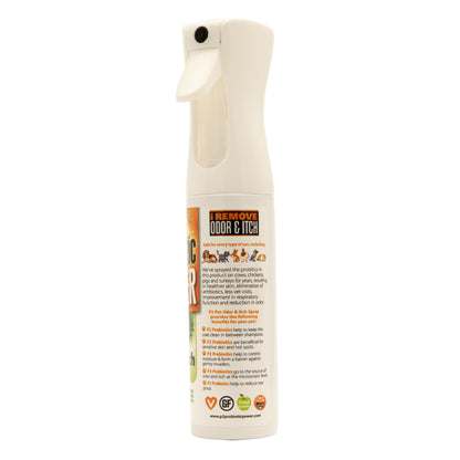 P2 Probiotic Power Pet Odor & Itch Spray – Dog, Cat, Puppy, Kitten Grooming Spray, Deodorizer, Litter Box Freshener, Hot Spot Spray, Coat, Bedding, Kennel, Carrier, Travel – 10 oz