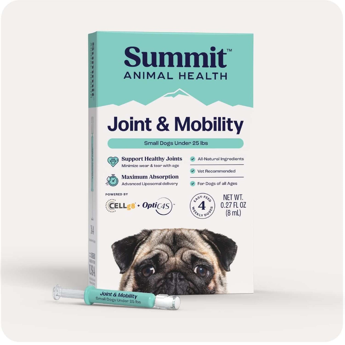 summit animal health joint & mobility liquid for small dogs, 8ml