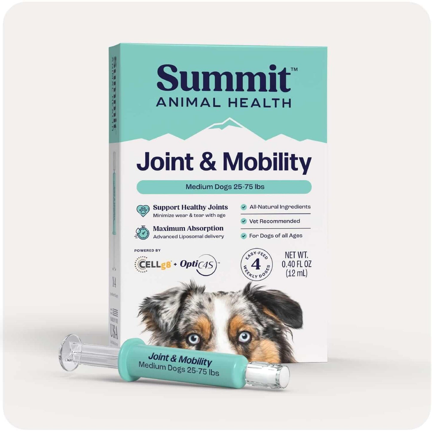 summit animal health joint & mobility liquid for medium dogs, 12ml