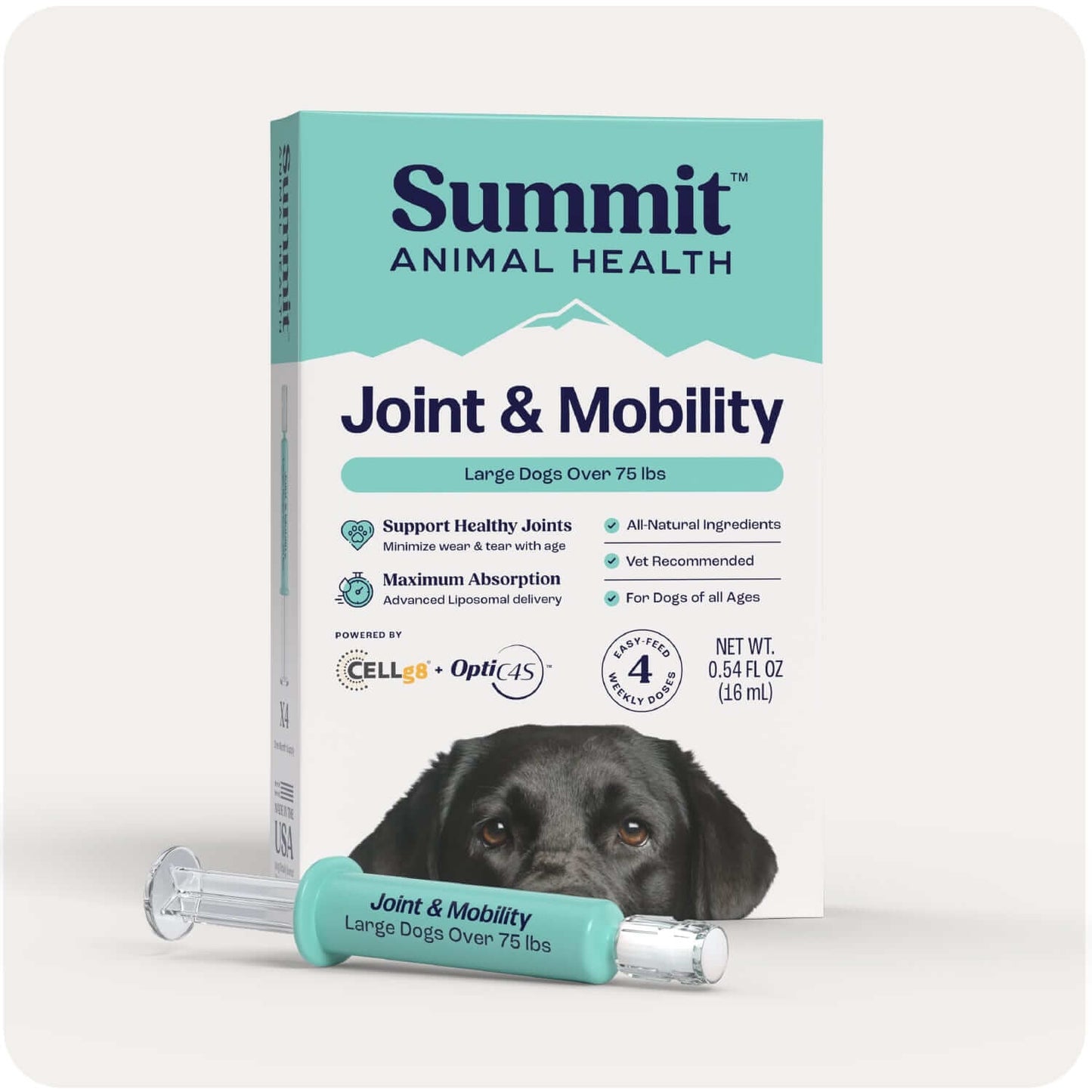 summit animal health joint & mobility liquid for large dogs, 16ml