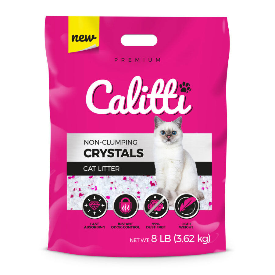calitti crystals with silica gel, cat litter 8lb