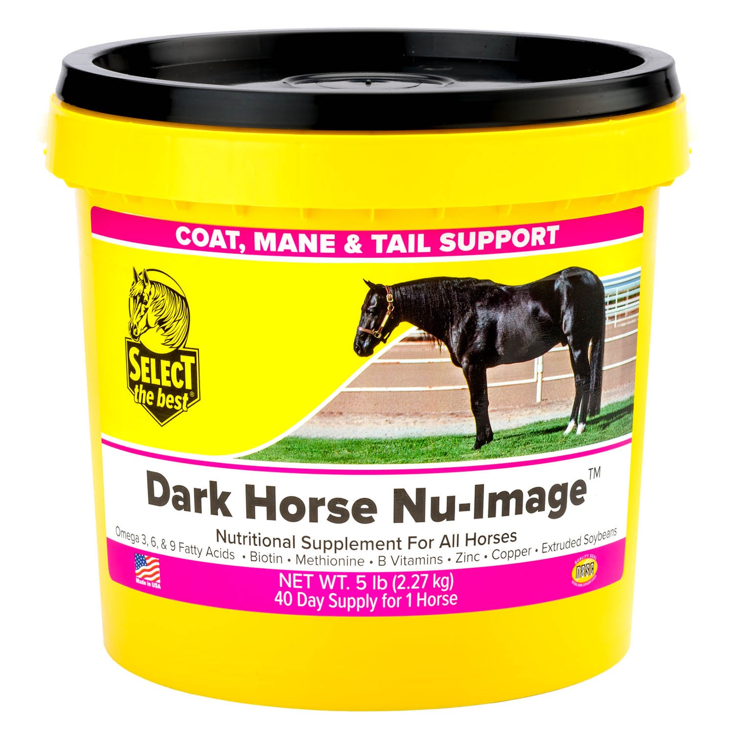 dark horse nu-image coat, mane & tail supplement, 5 lb