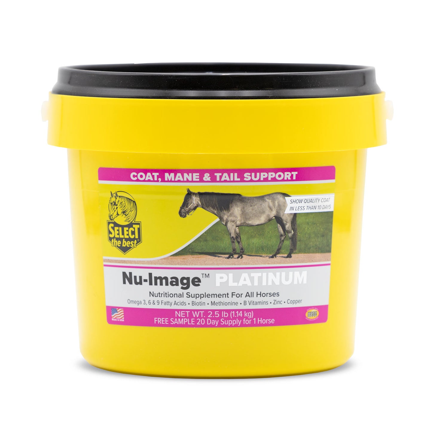 nu-image platinum coat, mane & tail supplement, 2.5 lb