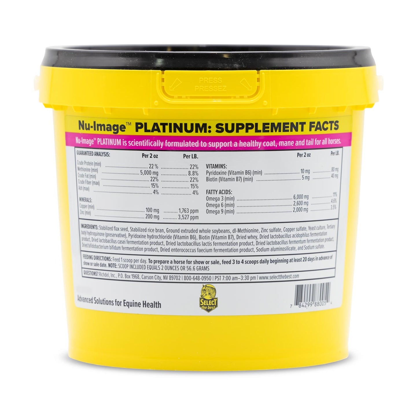 nu-image platinum coat, mane & tail supplement, 5 lb