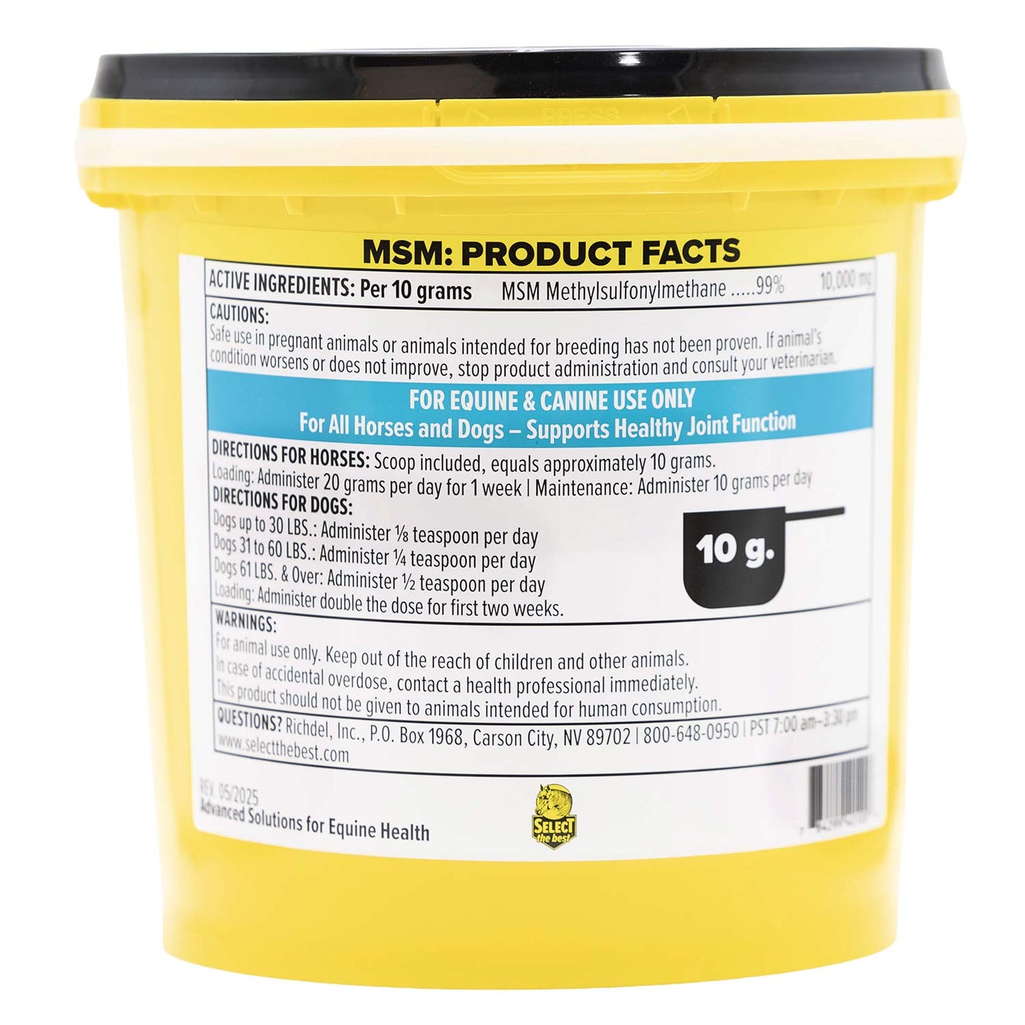 msm joint support supplement, 10 lb