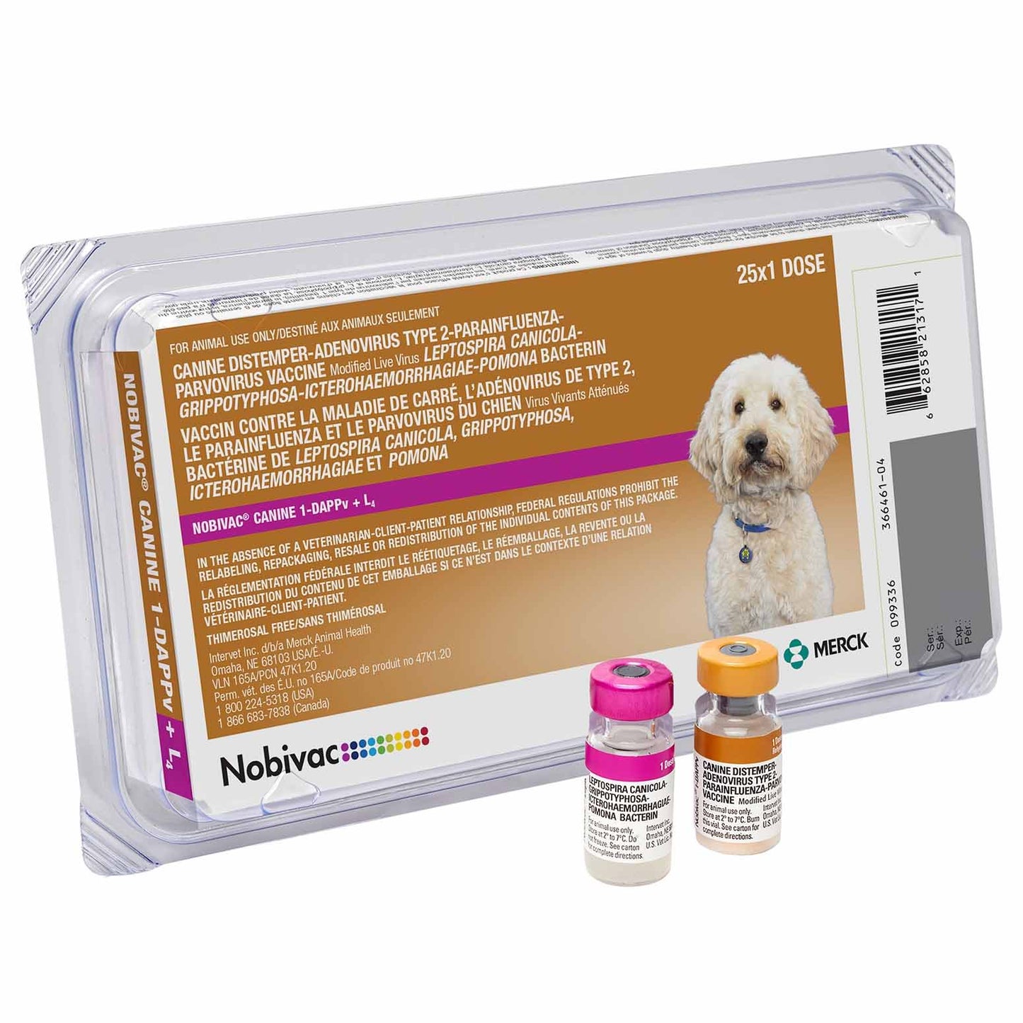 nobivac canine 1-dappv+l4, 25 s/d