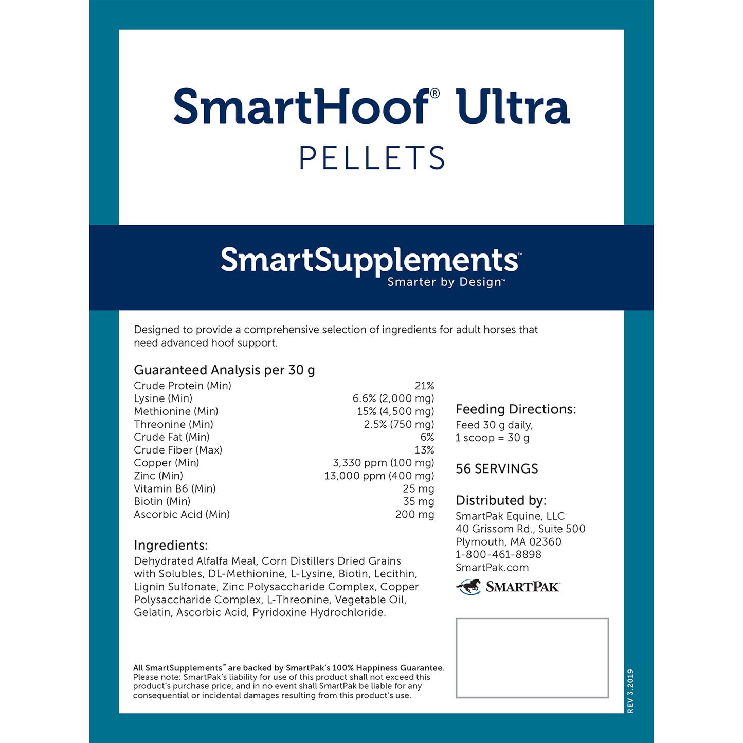 smartequine smarthoof ultra pellets  3.8 lb bucket