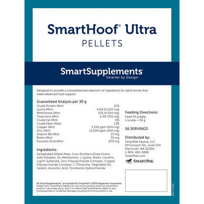 SmartEquine SmartHoof Ultra Pellets  3.8 lb bucket
