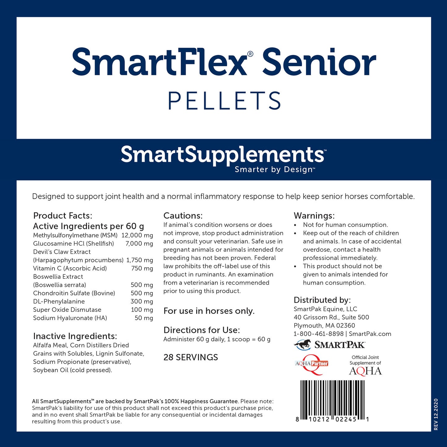 smartequine smartflex senior pellets, 3.7lbs