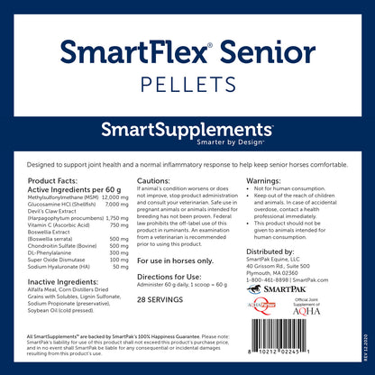 SmartEquine SmartFlex Senior Pellets, 3.7lbs